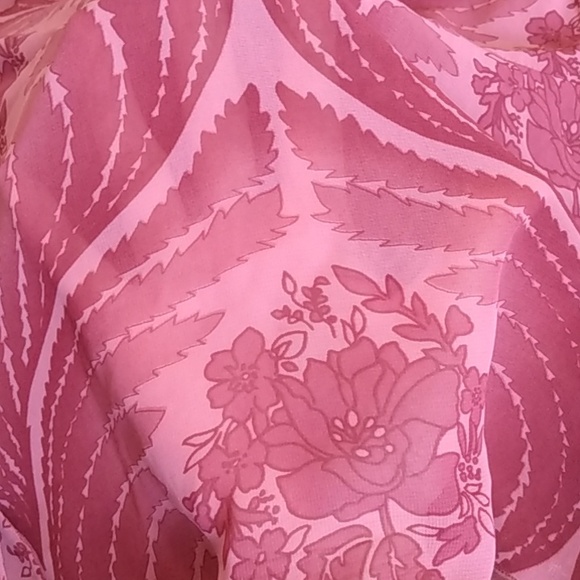 ESPRIT Collection Floral Sheer Top Blouse M - Picture 14 of 14